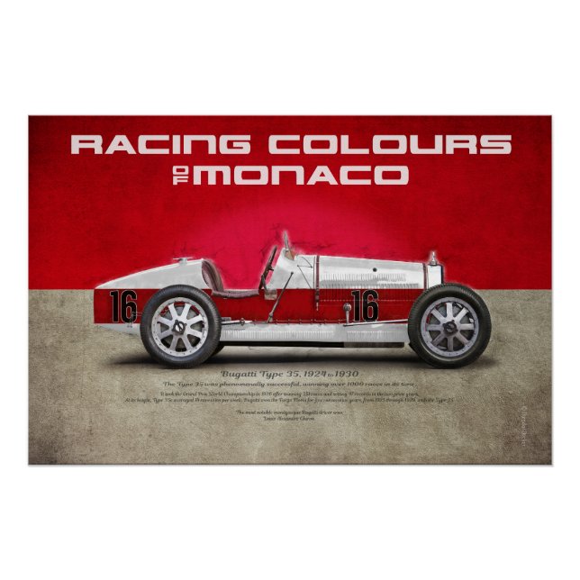 Póster Racing Colours of Monaco (Anverso)