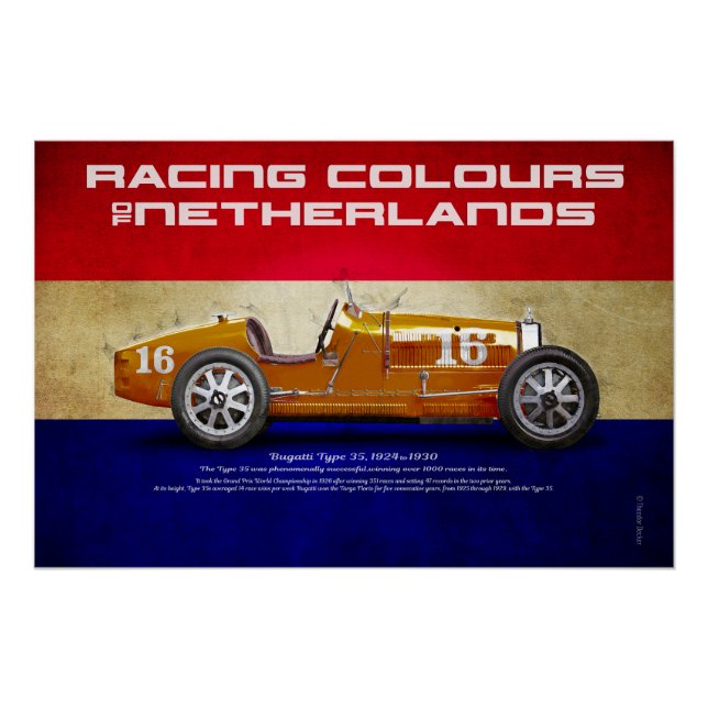 Póster Racing Colours of Netherlands (Anverso)
