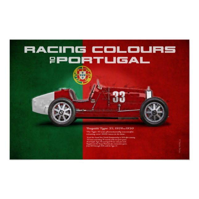 Póster Racing Colours of Portugal (Anverso)