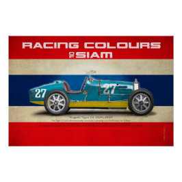 Póster Racing Colours of Siam