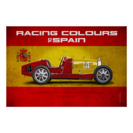 Póster Racing Colours of Spain