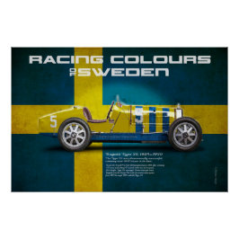 Póster Racing Colours of Sweden