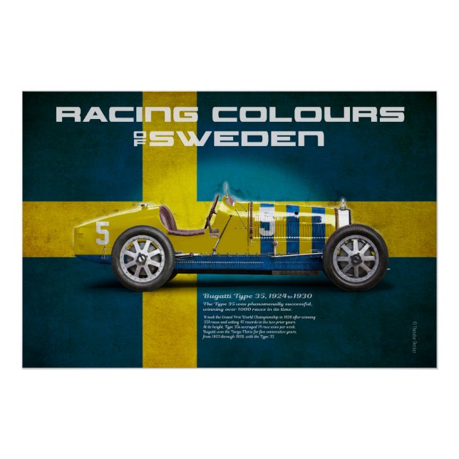 Póster Racing Colours of Sweden (Anverso)