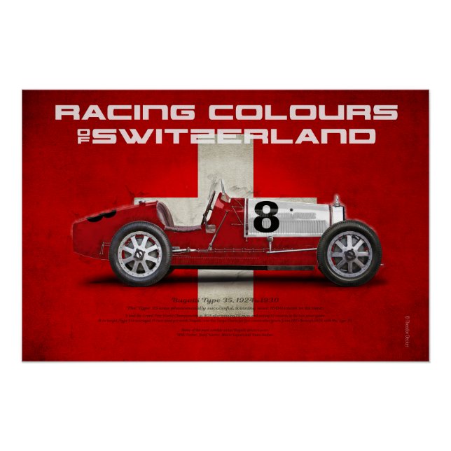 Póster Racing Colours of Switzerland (Anverso)