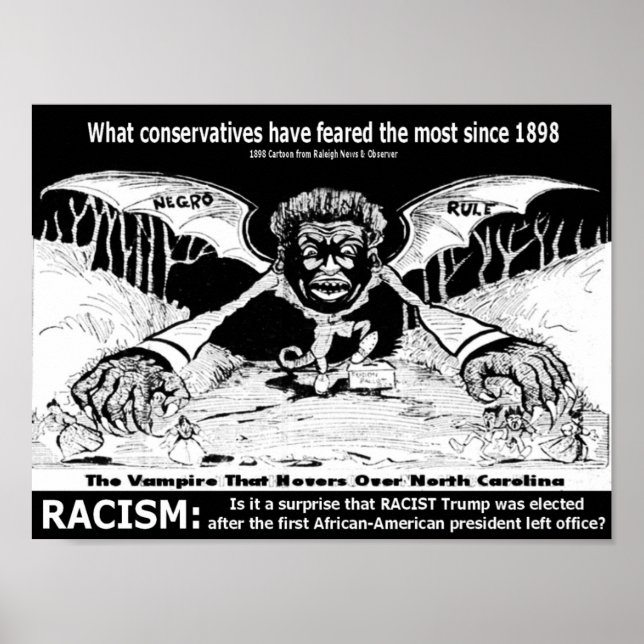 Póster Racismo: poster de 1898