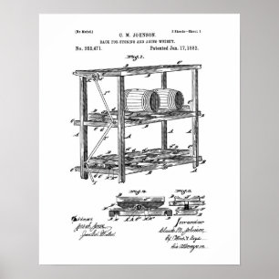 Póster Rack for storing and aging whisky patent