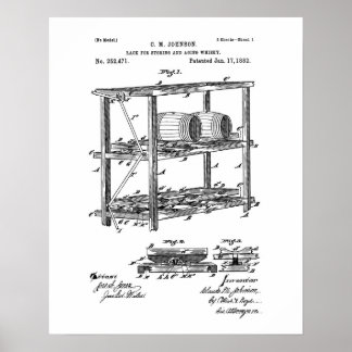 Póster Rack for storing and aging whisky patent