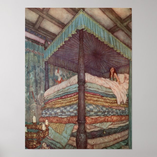 Póster Rackham Fairytale princesa y Poster de la paz (Frente)