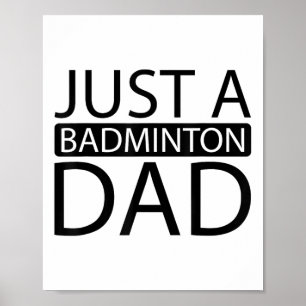 Póster Racquet de raqueta del transbordador Badminton - S