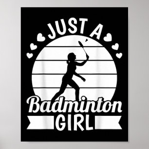 Póster Racquet de raqueta del transbordador Badminton - S