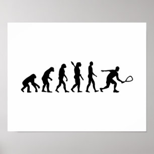 Póster Racquetball de la evolución
