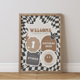 Póster Rad Guay Dude | Boys Retro Skater Cumpleaños