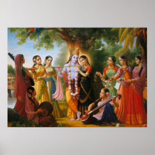 Póster Radha-Krishna