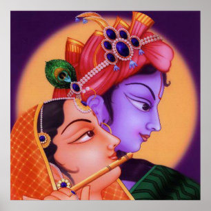 Póster Radha-Krishna