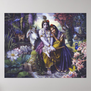 Póster Radha Krishna All-Attractive Couple canvas