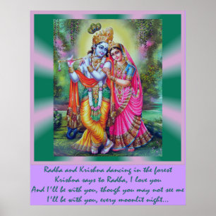 Póster Radha y Krishna