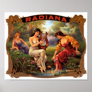 Póster Radiana Cigar Label