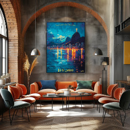 Póster Radiancia de Río - Reflexiones de Cristo Redentor