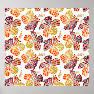 Póster Radiancia Hawaiana: Elegancia de planta tropical.