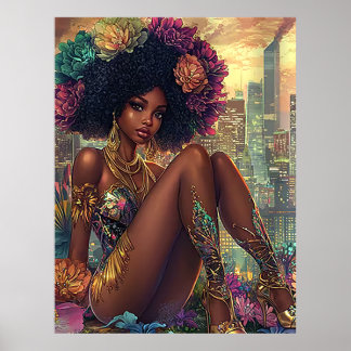 Póster Radiant City Goddess