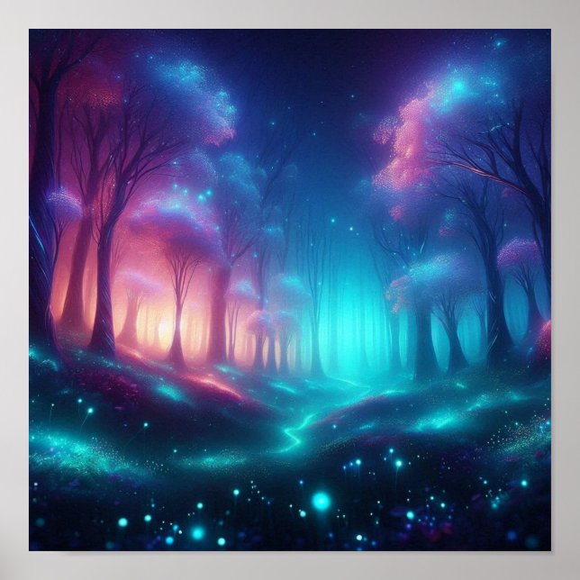 Póster Radiant Ethereal Forest of Endless Light (Frente)