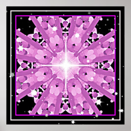 Póster *~* Radiant Lavender Violet Ray Mandala