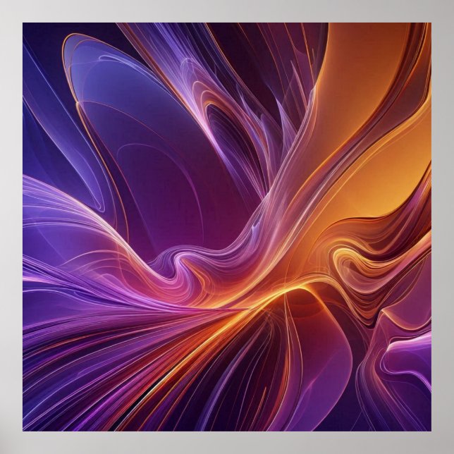 Póster Radiant orange purple (Frente)