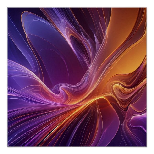 Póster Radiant orange purple (Anverso)