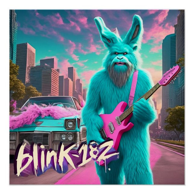 Póster Radiant Rocker: Bigfoot Bunny Shreds - A Blink-182 (Anverso)