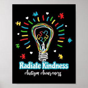 Póster Radiar amabilidad Ligero Autismo Teoría de Concien