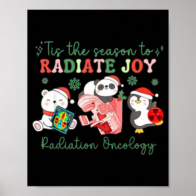 Póster Radiation Therapy Christmas Radiation Therapy Radi (Frente)