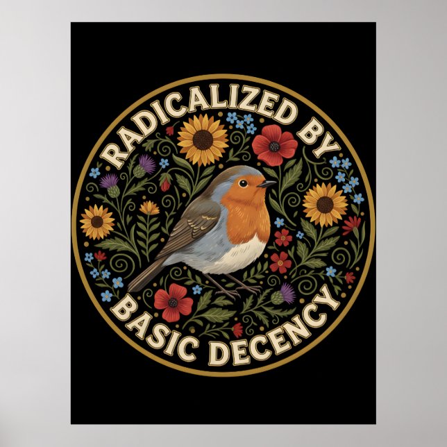 Póster Radicalized by Basic Decency Birds lovers (Frente)