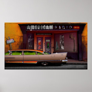 Póster radio americana