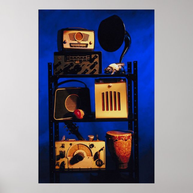 Póster Radio antigua (Frente)