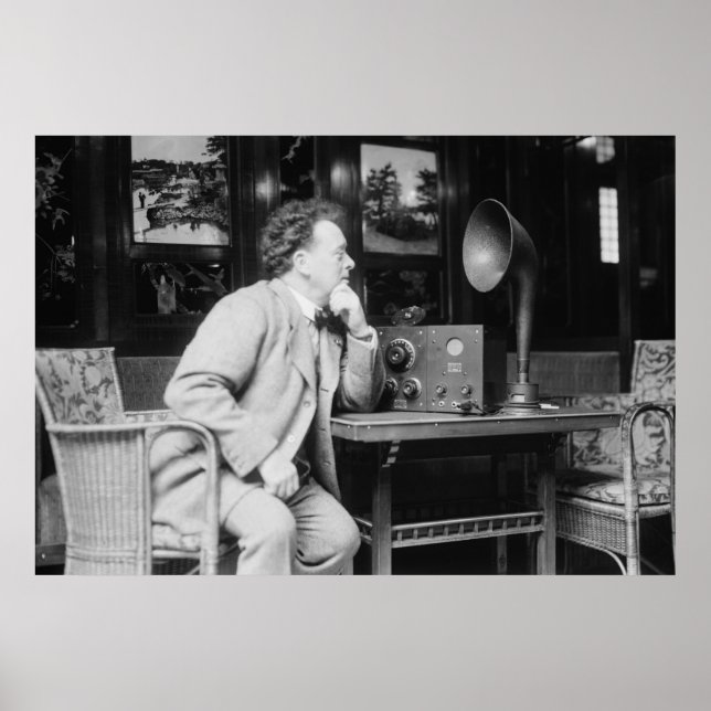Póster Radio antigua, principios del siglo XX (Frente)