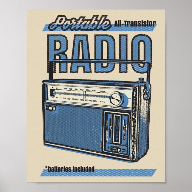 Póster Radio de transistores 📻 (Frente)