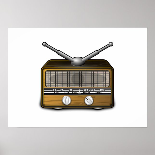 Póster Radio de vintage (Frente)