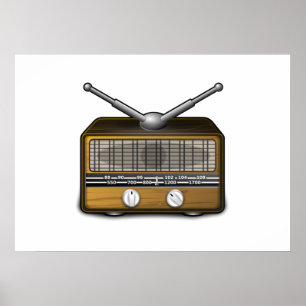 Póster Radio del vintage