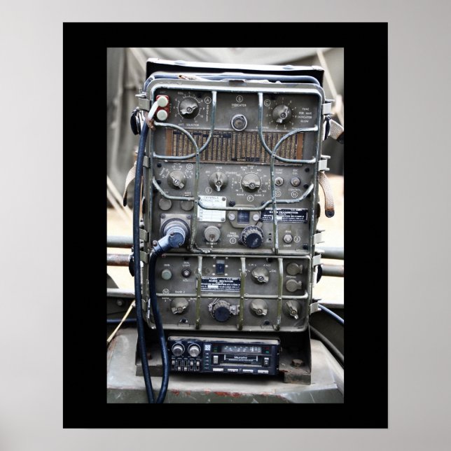 Póster radio militar vintage , EEUU , WW2 (Frente)