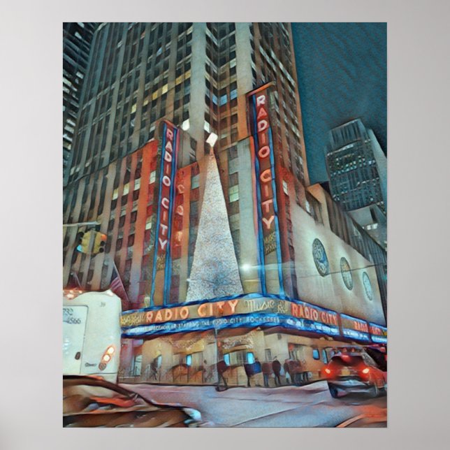 Póster Radio Radio Music Hall de NYC (Frente)