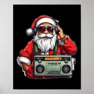 Póster Radio Santa Boomb, el hip hop estético Navidad 90