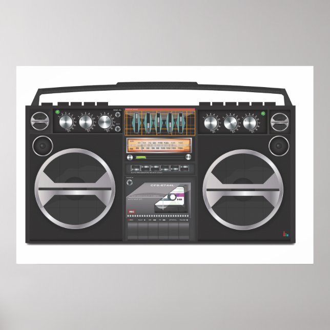 Póster Radiograbadora Ghetto Blaster (Frente)