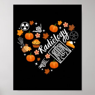 Póster Radiología Cae Xray Tech Calabaza otoñal