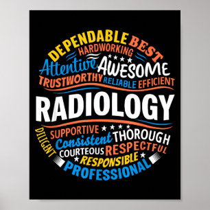 Póster Radiología divertida Semana del técnico de radiolo