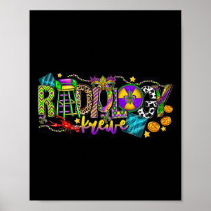Póster Radiología Krewe Mardi Gras Rad Tech Radiología de