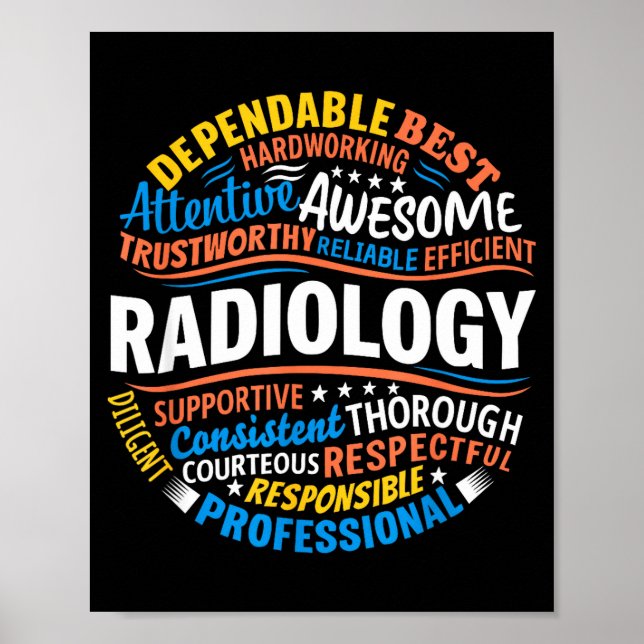 Póster Radiology Funny Rad Tech Week Appreciation Radiolo (Frente)