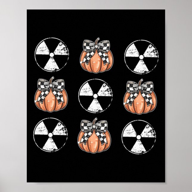 Póster Radiology Pumpkin Coquette Fall Autumn Xray Tech H (Frente)