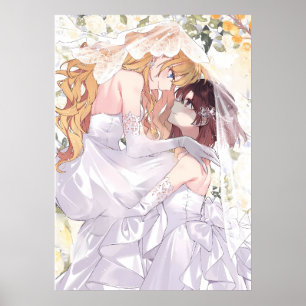 Póster Rae y Claire Boda   WataOshi