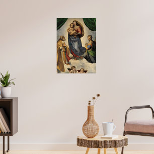 Póster Rafael - La Madonna Sixtina,