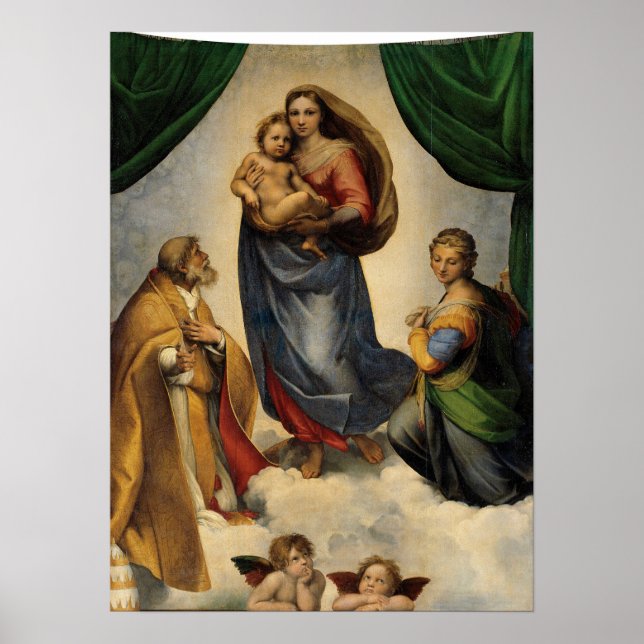 Póster Rafael - La Madonna Sixtina (Frente)